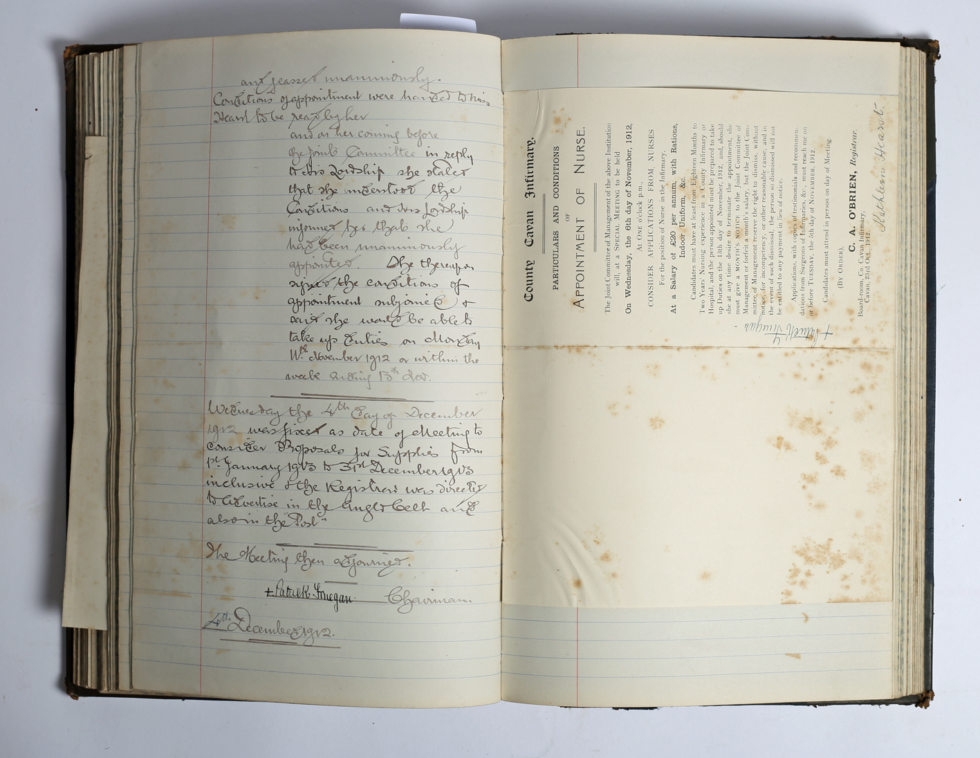 Cavan-County-Infirmary-Book-1907-1917
