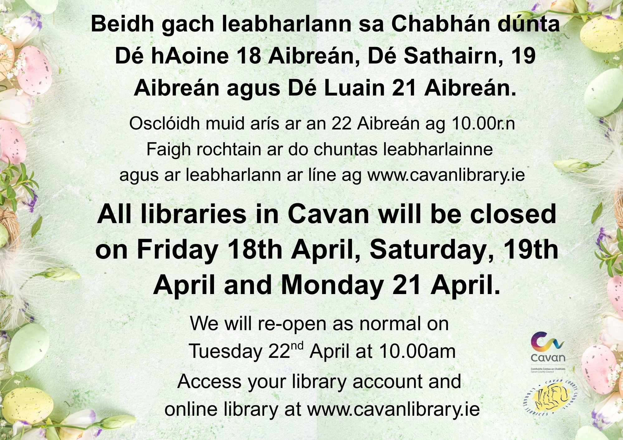 JCL-Easter-Closing