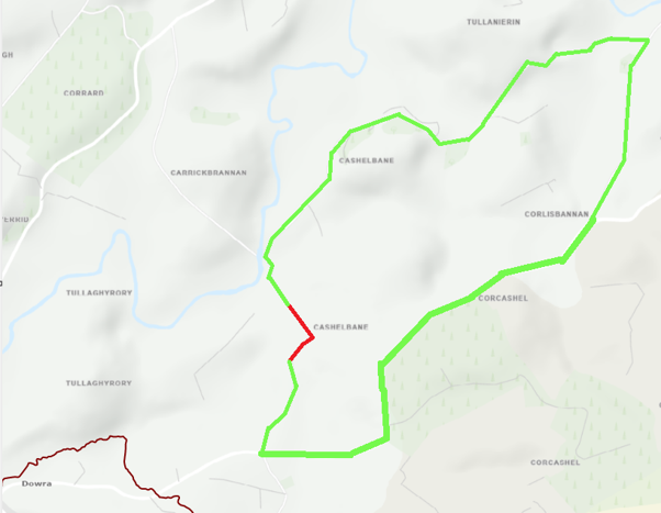 L-5010 Cashelbane diversion map