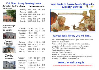 A short guide to Cavan County Council's Library Service summary image
									